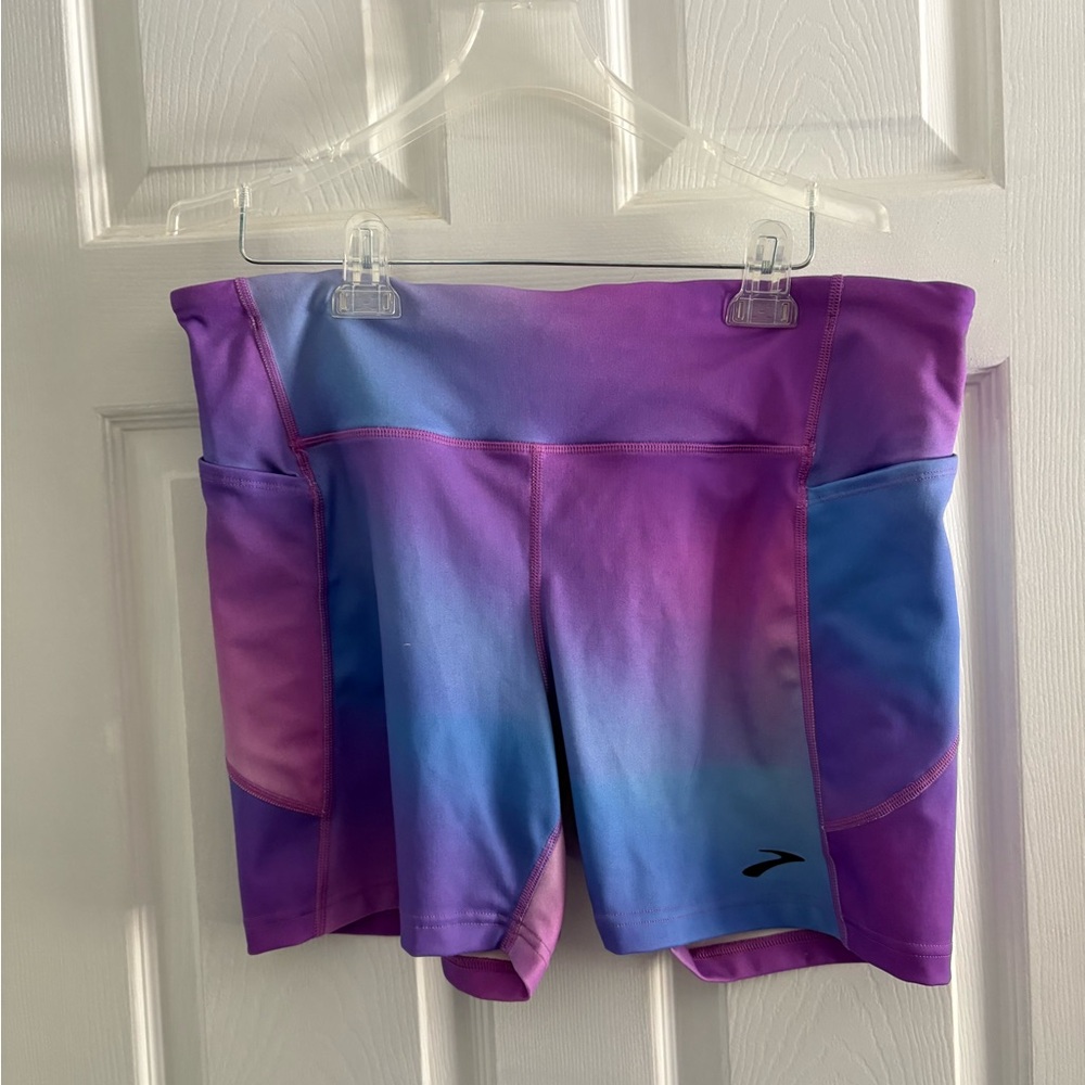 🩵 Brooks x Zappos Moment 5” Pocket Running Shorts – Purple/Blue Bundle 3 for $20
